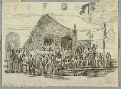 Speaker in 16th Century Attire Addressing a Crowd by Felice Giani