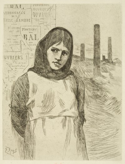 The Strike (The Woman Coal Burner) by Félicien Rops