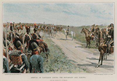 Arrival of Napoleon among the Bavarians and Saxons by Felicien baron de Myrbach Rheinfeld