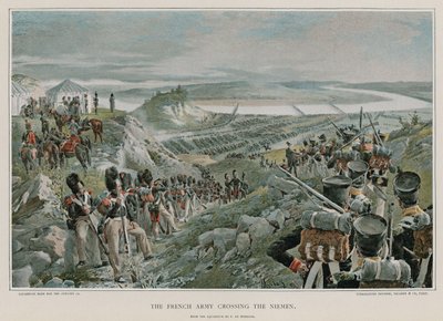 French Army Crossing the Niemen by Felicien baron de Myrbach Rheinfeld