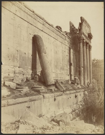 Balbek, Inclined Column by Félix Bonfils