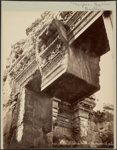 Balbek, The Gate of the Temple of Jupiter Before the Pillar by Félix Bonfils