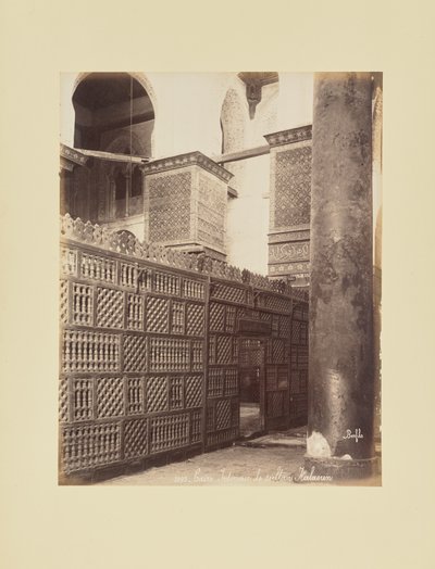 Cairo - Interior of Sultan Kalaoun by Félix Bonfils