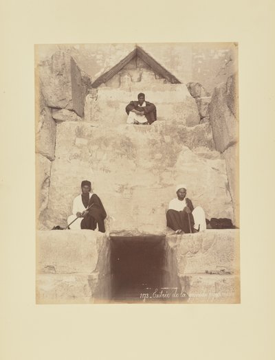 Entrance of the Great Pyramid by Félix Bonfils