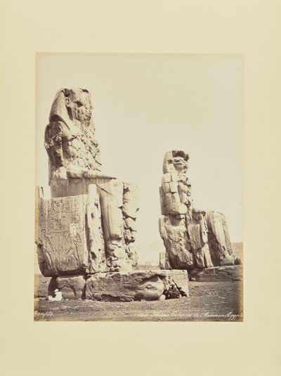 Thebes. Colossi of Memnon (Egypt) by Félix Bonfils