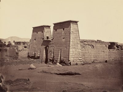 General View of the Temple of Ramesses III, Karnak, Thebes by Félix Bonfils