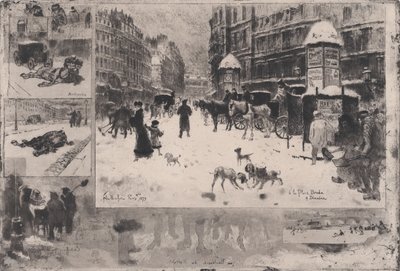Winter in Paris, or Snow in Paris by Felix Hilaire Buhot