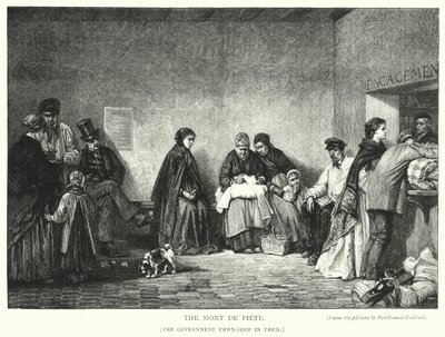 The Mont de Piete, the Government Pawn-Shop in Paris by Ferdinand (after) Heilbuth
