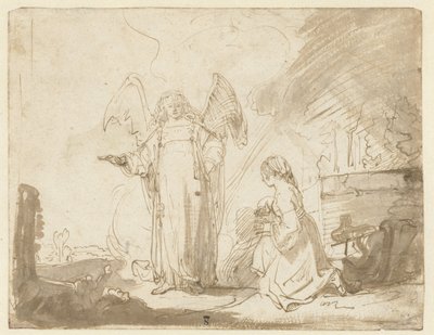 Hagar and the Angel at the Well on the Way to Shur by Ferdinand Bol