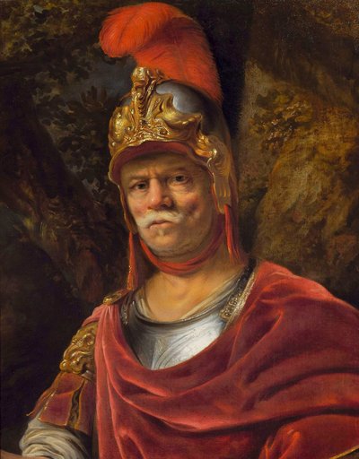 Man in a golden helmet (Mars) by Ferdinand Bol