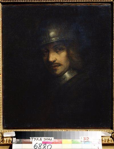 Portrait of a Man with Helmet by Ferdinand Bol