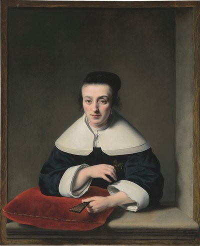 Portrait of a Lady at a Casement by Ferdinand Bol