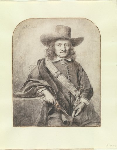 Portrait of an officer from Gouda by Ferdinand Bol