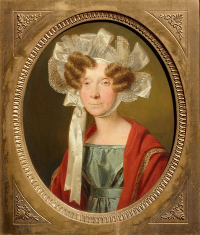 Portrait of a Lady with Lace Cap by Ferdinand Georg Waldmüller