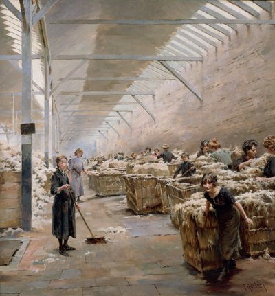 Weaving, Wool Sorting, 1913 by Ferdinand Joseph Gueldry
