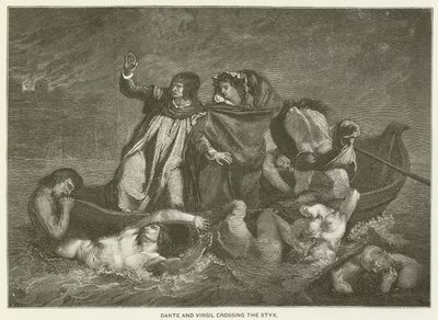Dante and Virgil Crossing the Styx by Ferdinand Victor Eugene Delacroix