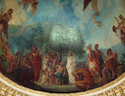 Descent to Limbes: the group of illustrious by Ferdinand Victor Eugene Delacroix