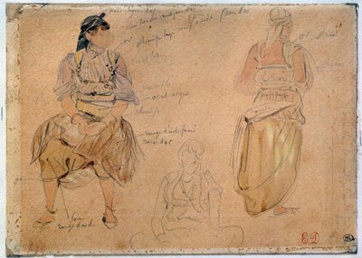 Studies of Arab Women by Ferdinand Victor Eugene Delacroix