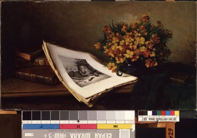 Still Life with a Lithograph by Ferdinand Wagner