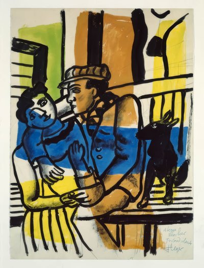 Couple with Dog by Fernand Leger