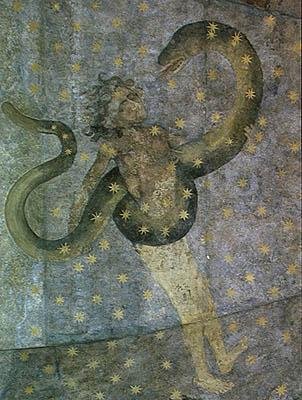 A Man and a Serpent (detail) by Fernando Gallego