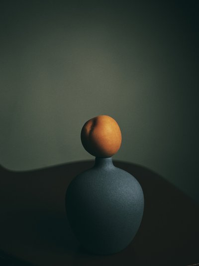 Dark Peach Vase by FiguraNYC Photography
