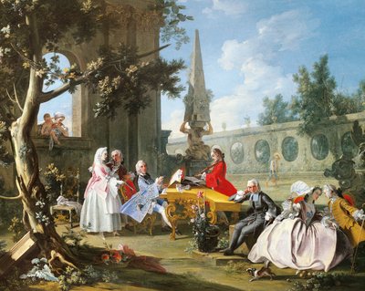 Concert in garden, Detail by Filippo Falciatore