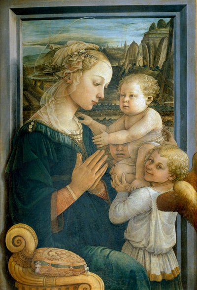 Virgin and Child and Two Angels by Filippo Lippi