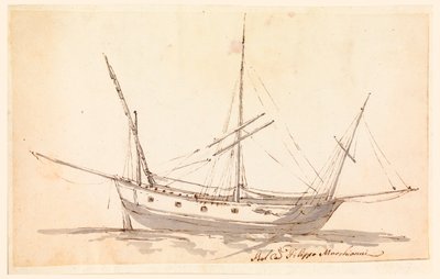 A Sailing Ship, ca. 1780 by Filippo Marchionni