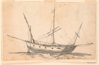 A Sailing Ship, ca. 1780 by Filippo Marchionni