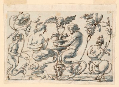 Grotesque for an Oblong Panel, 1730–50 by Filippo Marchionni