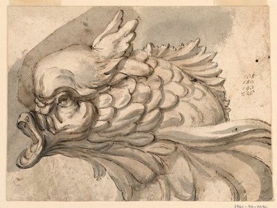 Head of a Dolphin, ca. 1775 by Filippo Marchionni