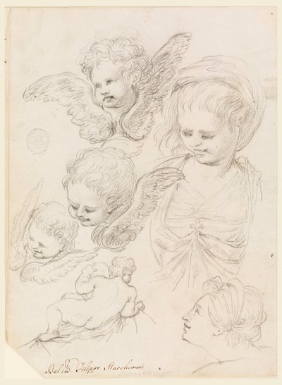 Studies for a Religious Representation, 1725-40 by Filippo Marchionni