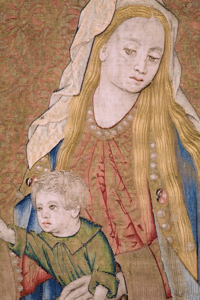 Flemish tapestry. The Virgin with the Child and angels by Flemish School