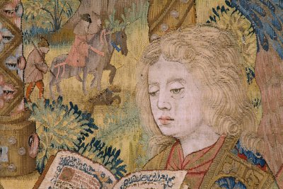 Flemish tapestry. The Virgin with the Child and angels. Ca 1500 by Flemish School