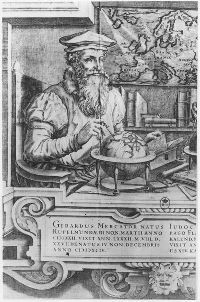 Gerard Mercator Engraved for Inclusion in the Mercator and Hondius Series of Atlases by Flemish School