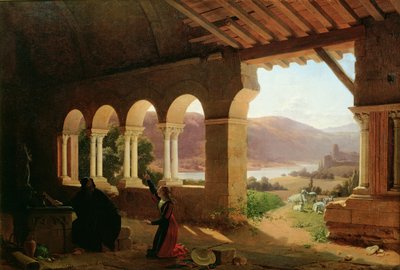 Joan of Arc Consulting with the Hermit, on the Mission She Has to Accomplish, at the Hermitage of Vaucouleurs, 1819 by Fleury François Richard