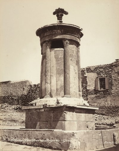 Monument to Lysicrates, located in the city of Athens by Félix Bonfils