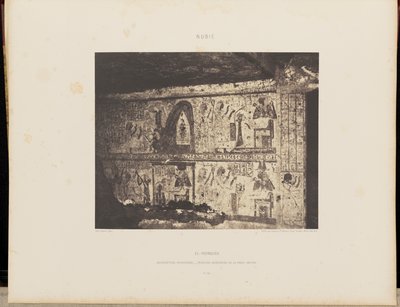 El-Fourdjeh. Hypogean Architecture - Interior Painting of the Left Wall by Félix Teynard