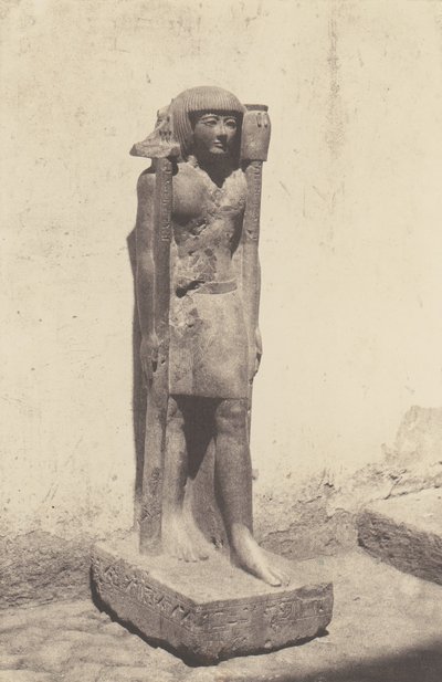 Syout Lycopolis, Statue Belonging to Doctor Cuny, 1851-52, printed 1853-54 by Félix Teynard