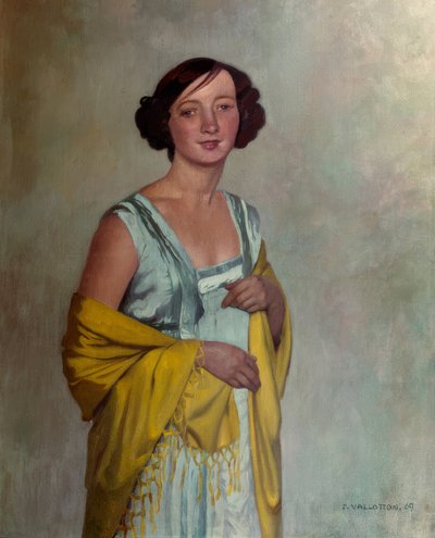 Portrait of a Lady with a Yellow Scarf by Félix Vallotton