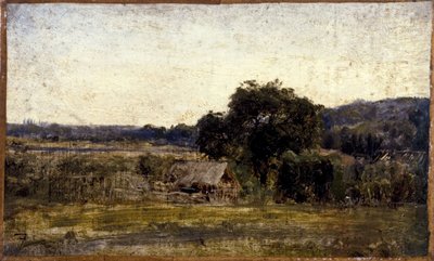 Thatched Cottage by Félix Ziem