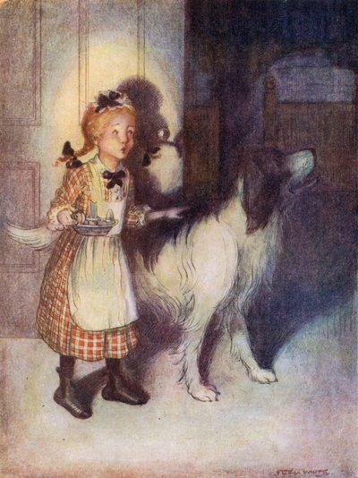 Eliza looking to see whether children are asleep by Flora White
