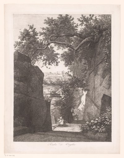 Man with Dog, Sitting by the Tomb of Virgil by Florian Grospietsch