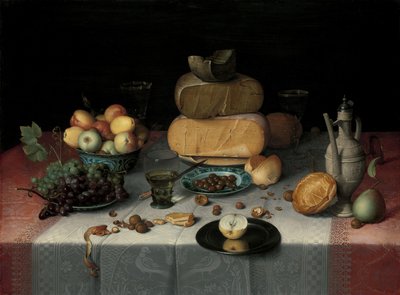 Still Life with Cheese by Floris Claesz van Dijck