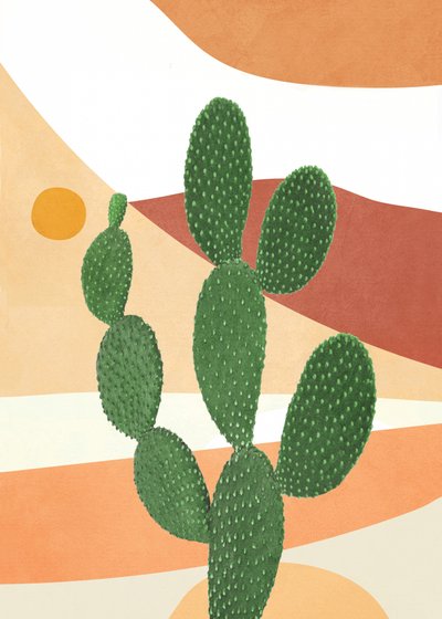 Abstract Cactus II by Flow Line