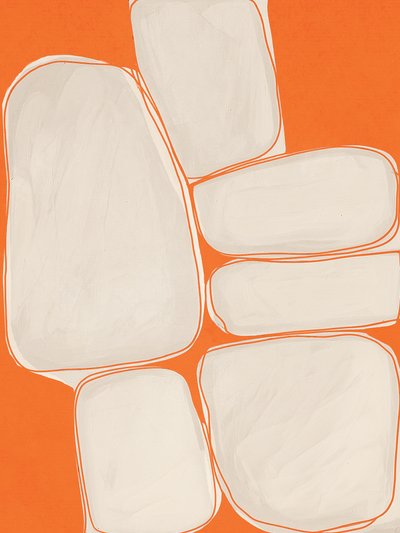 Bold Orange Organic Shapes by Flow Line