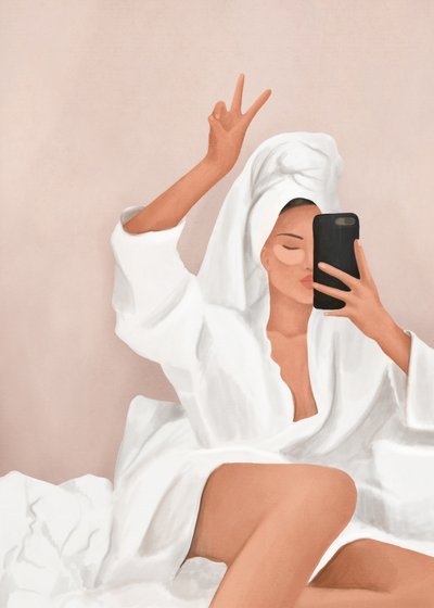 Pampered Peace Selfie by Flow Line