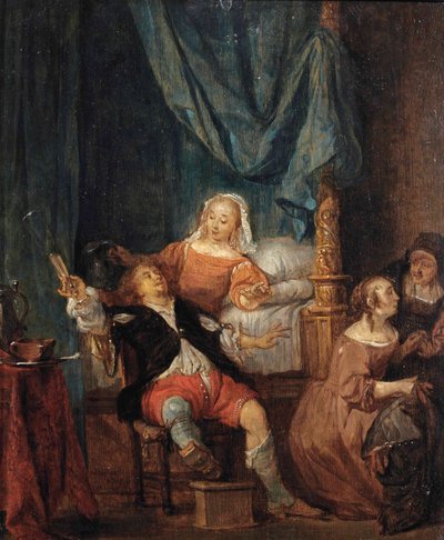The Prodigal Son in the Brothel by Follower of Gabriël Metsu