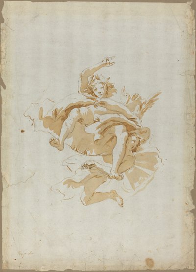 Drawing for a Ceiling Fresco by Follower of Giovanni Battista Tiepolo
